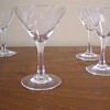 Vintage wheatsheaf pattern martini glasses