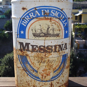 Oversized Beer Can from Birra di Sicilia (Messina) dal 1923 - Breweriana