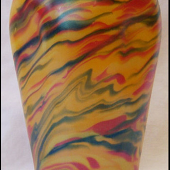 Welz firery yellow vase - Art Glass