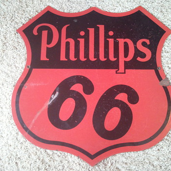 Phillips 66 porcelain sign