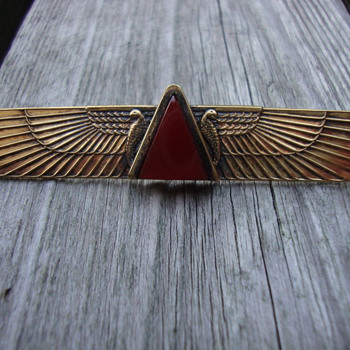 winged silver broche