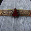 winged silver broche
