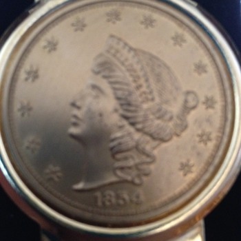 Gold Liberty Coin in Money Holder - Gold