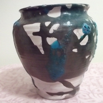 SIMONE? Pottery Vase & "KS" Vase