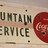 1950s Porcelain Coca-Cola Fountain Sign