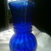 Depression Glass and vase