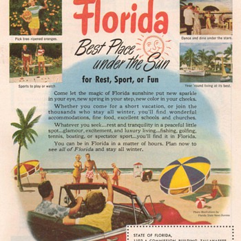 1951 - Florida Travel Advertisement