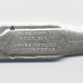 Hughes Simplex Rock Bit Fob Sterling Silver
