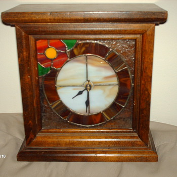 stained glass mantle  clock - Clocks