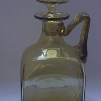Khaki Claret Jug - Art Glass