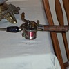 TRUE TEMPER CHAMPION  FISHING ROD W/PFLUGR SILK CAST 1953 REEL WITH SPEED LOCK REEL SEAT 