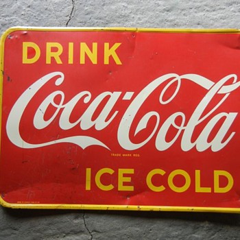 1948 Tin Coca Cola sign Canada