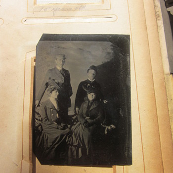old photos made out of tin
