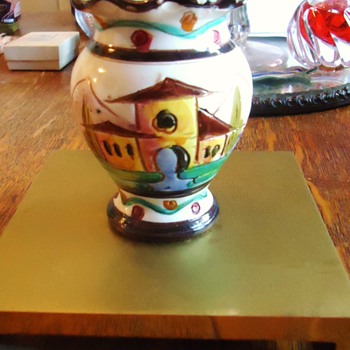 Vase 3 1/2 inches!  Italy,  Toli?  maybe Mario from Nove Italy - Art Pottery