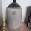 Found this 5 Gallon earthenware jug at a garage sale.  Looks like it might be worth a few bucks, what do you think? Bluestar!!!