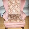 High-back fireside chair