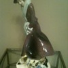 Art Deco Ceramic Lady with Her Dogs