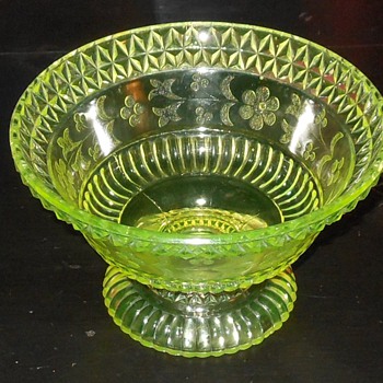 Vaseline Glass Bowl - Glassware