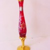 Beautiful Murano glass Vase w/Star of David & Menorah
