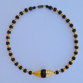 Art Deco Style Glass Necklace - Jakob Bengel? - Art Deco