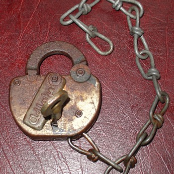 Adlake Railroad Padlock...With Brass Key And Chain