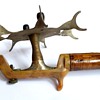 Old steel rod with bakelite handle and open reel
