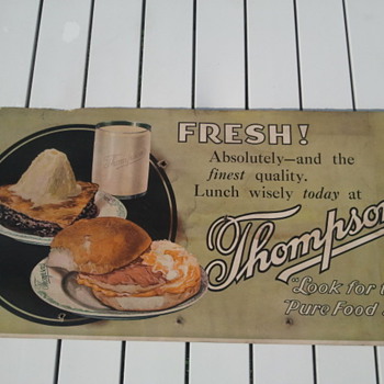 Pre-1920's Trolley Car Restaurant Advertisement Sign - Signs