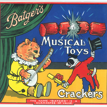 British Paper crate labels for Batgers Crackers 2 - Paper
