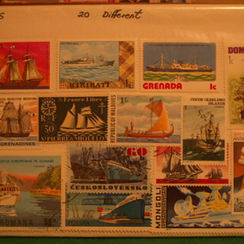 20 Different Vintage Nautical Stamps - Stamps