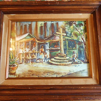Watercolor by Caesar Hernandez,  from thrift store $6.50