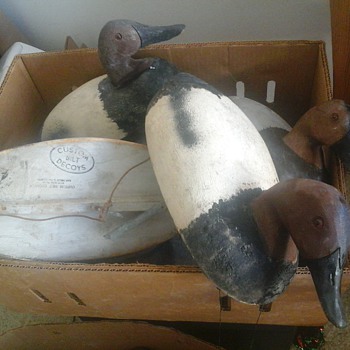 Vintage David Hagerbaumer Balsa Wood Duck Decoys - Outdoor Sports