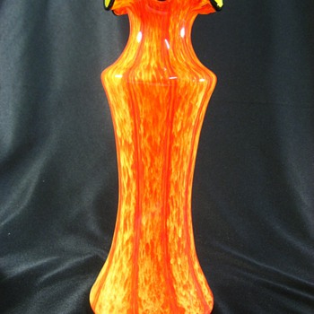 Welz Vertical Stripe vase - Art Glass
