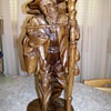 Ecuador Wood carved Peasant Man using Andean Walnut 