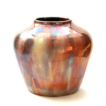 rare leon elchinger lustre pottery vase circa 1920 - Art Nouveau