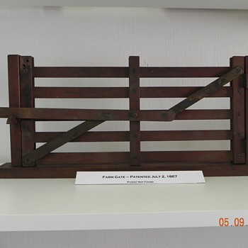 PATENT MODEL LEVER OPERATED FENCE GATE - Advertising