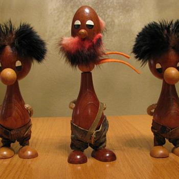 Danish Modern Teak Bottle Opener Figurines
