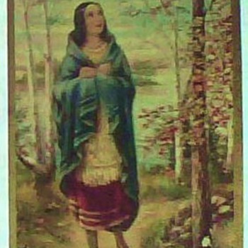 1927 Prayer Card of 1st Native American Saint/Kateri Tekakwitha - Native American