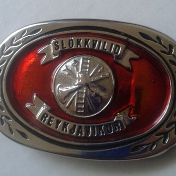 slokkvilid reykjavikur. belt Buckle - Firefighting