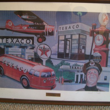 Texaco "Period Winner" "Building Tomorrow Together" Lithogaphs - Petroliana