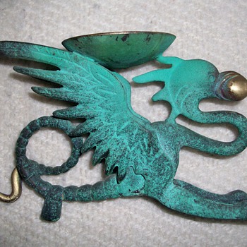 Griffin Candle / Incense Holder - Folk Art