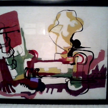  "Abstract" oil on canvas / Signed "Coleman"