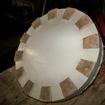 Pottery Tree Stand with Christmas/Santa decor - Art Pottery