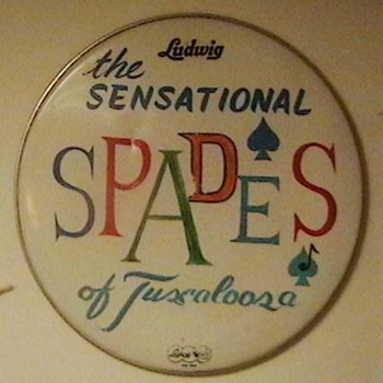 Colorful 1960's Bass Drumhead  - Music