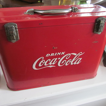 Coca Cola Cooler and Shopping Cart Coke holder
