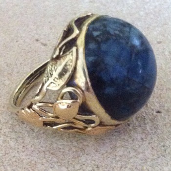 Arts and crafts 14k sodalite ring. - Fine Jewelry