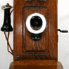 Vintage Oak Kellogg Cathedral Wall Telephone