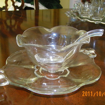 Unmarked Mayonnaise set - Glassware