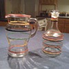 Striped Glass Pitcher / Decanter