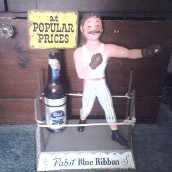 Rare Pabst Blue Ribbon Boxer Display - Breweriana