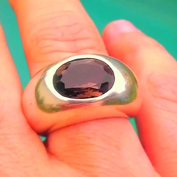 London import, silver & smoky quartz ring - Fine Jewelry